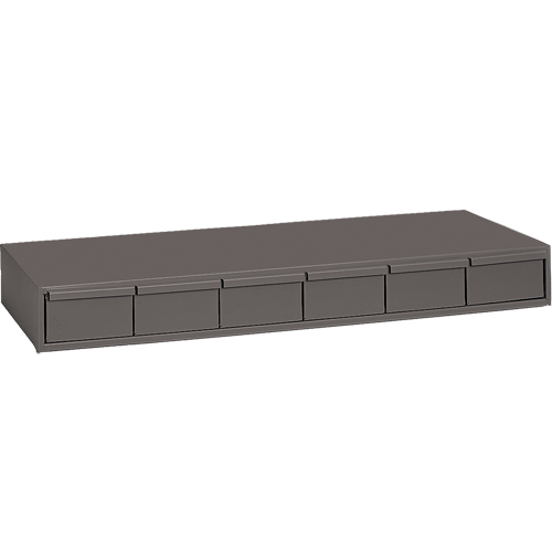 Industrial Drawer Cabinets, 6 Drawers, 33-3/4" W x 11-5/8" D x 4" H, Grey Equipex