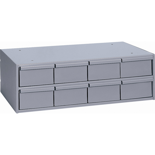 Industrial Drawer Cabinets, 8 Drawers, 22-3/4" W x 11-5/8" D x 7-3/8" H, Grey Equipex