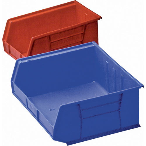 Bac en plastique, 8-1/4" la, 9" h x 18" p, Bleu Equipex