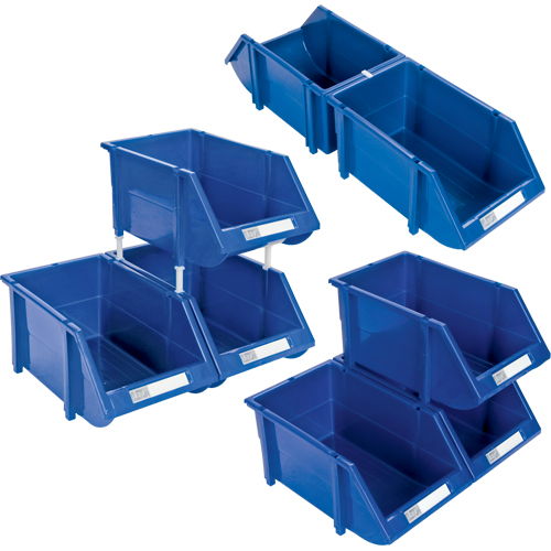 Bac empilable & &agrave; suspendre, 5-7/8" la, 4-11/16" h x 9-13/16" p, Bleu Equipex