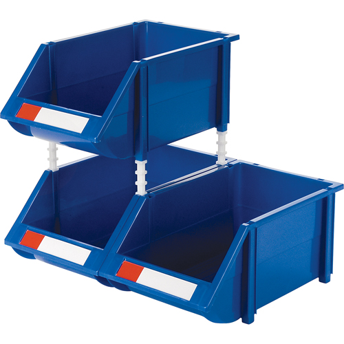 Bac empilable & &agrave; suspendre, 8-3/16" la, 6-3/16" h x 14" p, Bleu Equipex