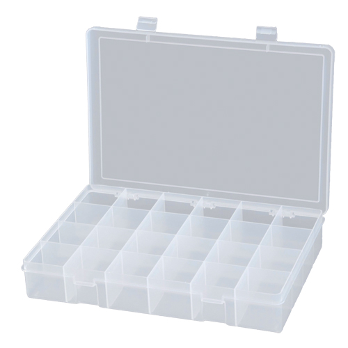 Boîtes &agrave; compartiments compactes en polypropyl&egrave;ne, 13-1/8" la x 9" p x 2-5/16" h, 24 compartiments Equipex