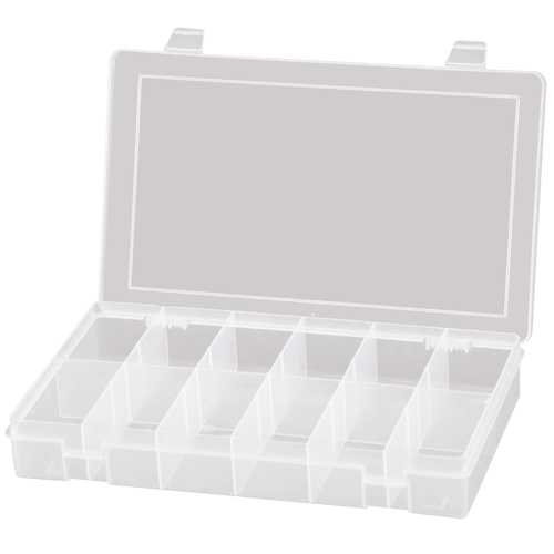 Boîtes &agrave; compartiments compactes en polypropyl&egrave;ne, 11" la x 6-3/4" p x 1-3/4" h, 12 compartiments Equipex