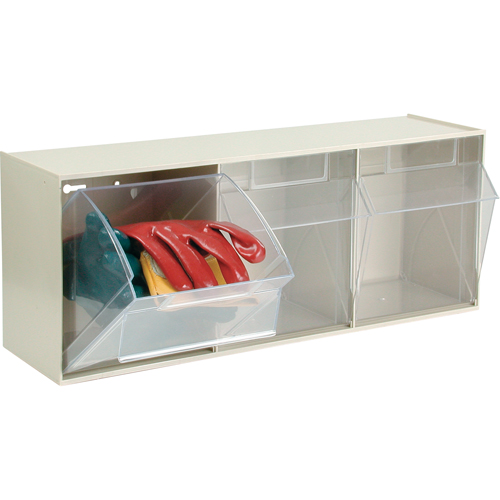 Tip-Out Bins Modular Storage System, 23-5/8" W x 7-3/4" D x 9 1/2" H, 3 Drawers Equipex