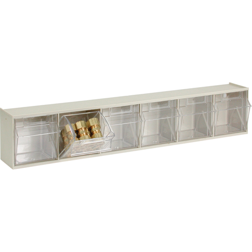 Syst&egrave;me de casiers modulaires Tip-Out, 23-5/8" la x 3-5/8" p x 4-1/2" h, 6 tiroirs Equipex