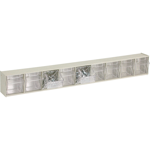 Tip-Out Bins Modular Storage System, 23-5/8" W x 2-1/2" D x 3-1/8" H, 9 Drawers Equipex
