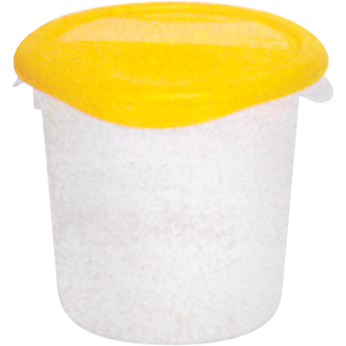 Round Storage Containers, 7-4/5" H x 8-1/2" D, 3.79 L Capacity, Clear Equipex