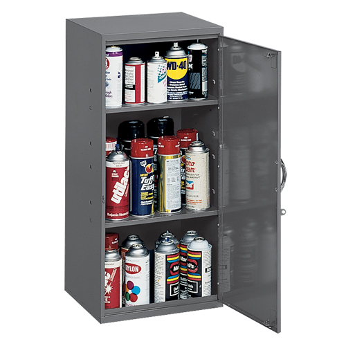 Utility Cabinet, Steel, 2 Shelves, 30" H x 13-3/4" W x 12-3/4" D, Grey Equipex