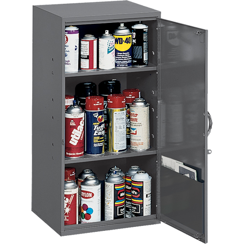 Utility Cabinet, Steel, 2 Shelves, 32-3/4" H x 19-7/8" W x 14-1/4" D, Grey Equipex