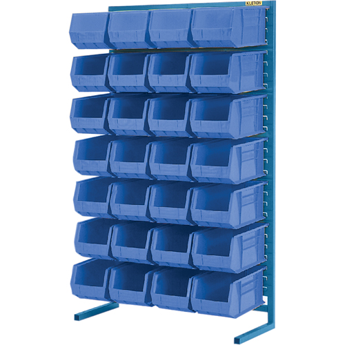 Single-Sided Stationary Bin Rack, 36" W x 12" D x 61" H, 28 Bins Equipex