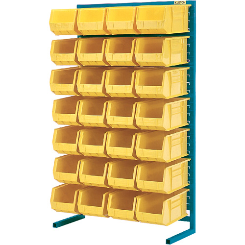 Support stationnaire pour bacs &agrave; un c&ocirc;t&eacute;, 36" la x 12" p x 61" h, 28 bacs Equipex
