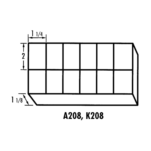 Boîte &agrave; compartiments K-Resin, Plastique, 12 compartiments, Transparent Equipex