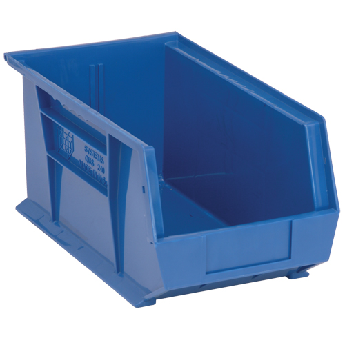 Bacs ultra empilable & suspendable, 8-1/4" la, 7" h x 14-3/4" p, Bleu Equipex