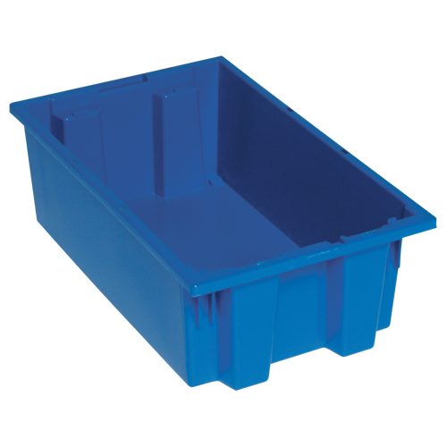 Contenants Stack & Nest, 9" x 18" x 11", Bleu Equipex