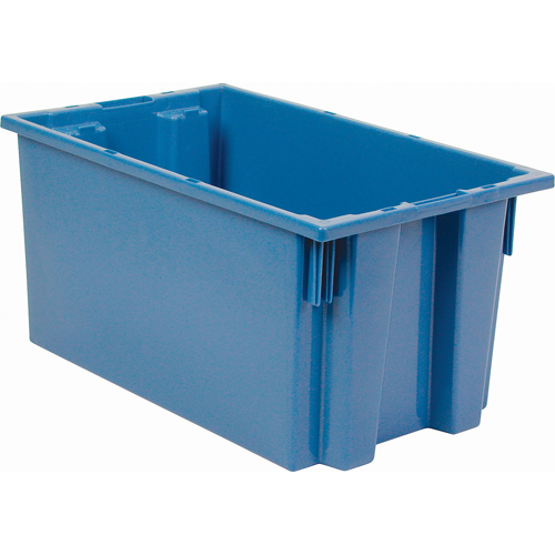 Contenants Stack & Nest, 9" x 18" x 11", Bleu Equipex