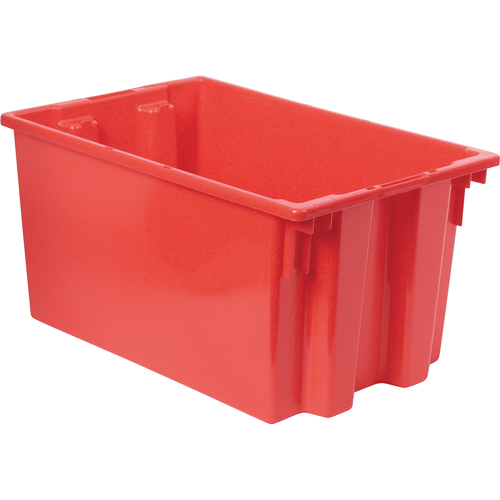 Stack & Nest Totes, 12" x 23.5" x 15.5", Red Equipex