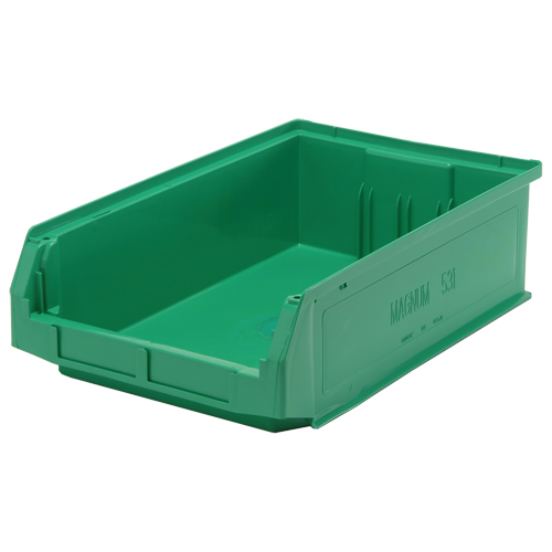 Contenants g&eacute;ants empilables, 12,375" la x 19,75" p x 5,875" h, Vert Equipex