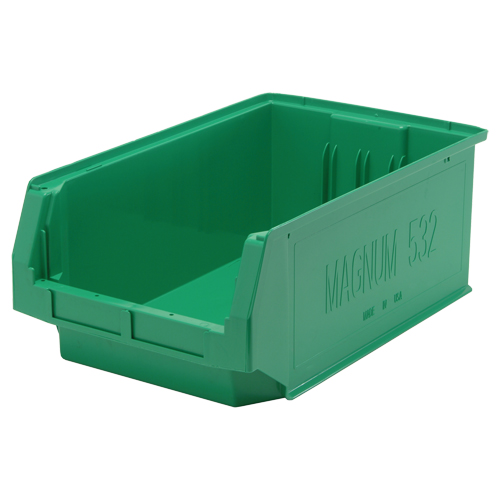 Contenants g&eacute;ants empilables, 12,375" la x 19,75" p x 7,875" h, Vert Equipex
