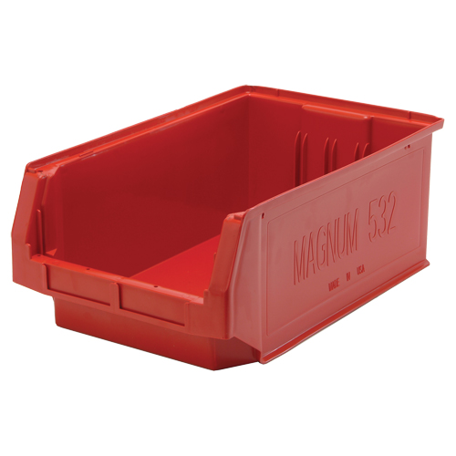 Contenants g&eacute;ants empilables, 12,375" la x 19,75" p x 7,875" h, Rouge Equipex