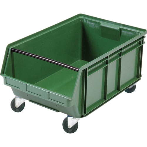 Mobile Giant Stacking Bin, 11-7/8" H x 18-3/8" W x 29" D, 150 lbs. Capacity, Green Equipex