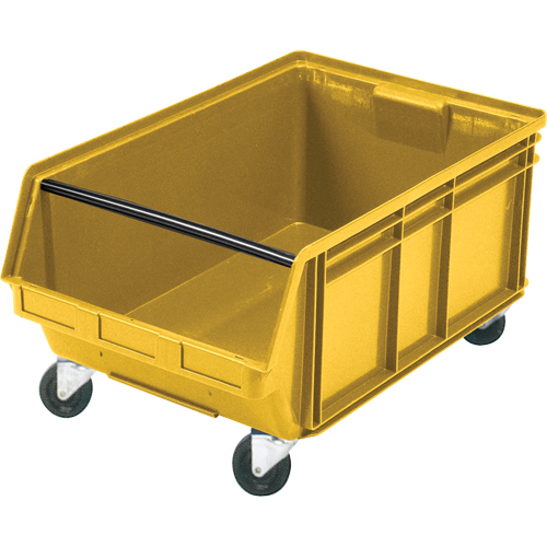 Mobile Giant Stacking Bin, 11-7/8" H x 18-3/8" W x 29" D, 150 lbs. Capacity, Yellow Equipex