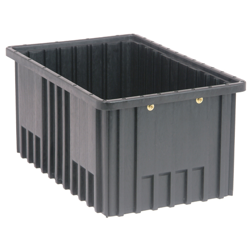Bacs divisibles conducteurs, Polypropyl&egrave;ne, 10-7/8" la x 16-1/2" p x 8" h, Noir Equipex