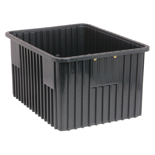 Bacs divisibles conducteurs, Polypropyl&egrave;ne, 17-1/2" la x 22-1/2" p x 8" h, Noir Equipex