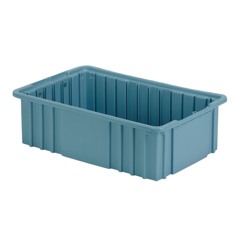 Contenant Divider Box, Poly&eacute;thyl&egrave;ne, 15,5" la x 9,9" p x 5" h, Bleu p&acirc;le Equipex
