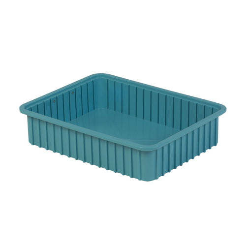 Contenants Divider Box, Poly&eacute;thyl&egrave;ne, 22,4" la x 17,4" p x 5" h, Bleu p&acirc;le Equipex