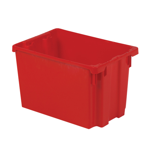 Polylewton Stack-N-Nest&reg; Containers, 12.1" x 19.4" x 12.9", Red Equipex