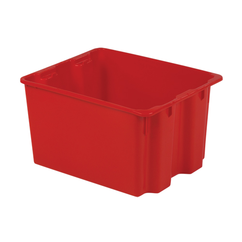 Contenants Stack-N-Nest Polylewton, 12" x 21" x 17", Rouge Equipex