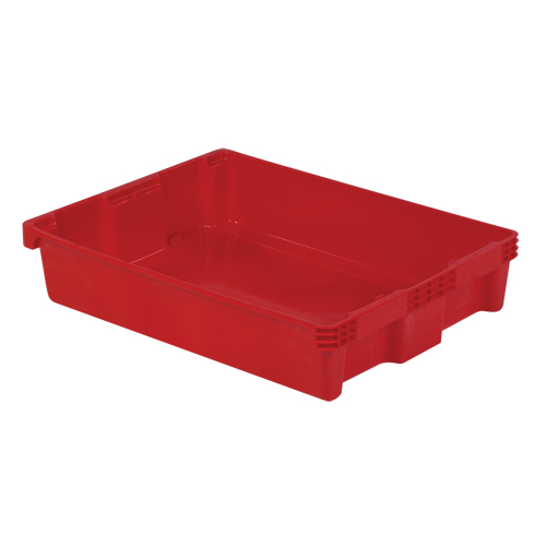Polylewton Stack-N-Nest&reg; Containers, 6.1" x 29.6" x 22.4", Red Equipex