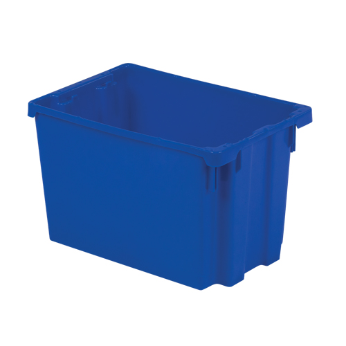Polylewton Stack-N-Nest&reg; Containers, 12.1" x 19.4" x 12.9", Blue Equipex