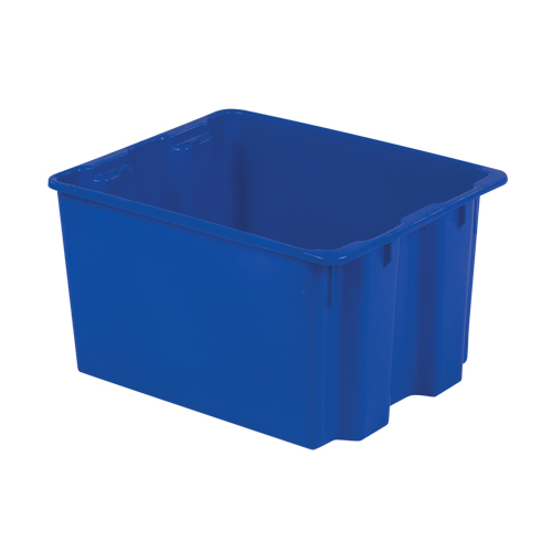 Polylewton Stack-N-Nest&reg; Containers, 12" x 21" x 17", Blue Equipex