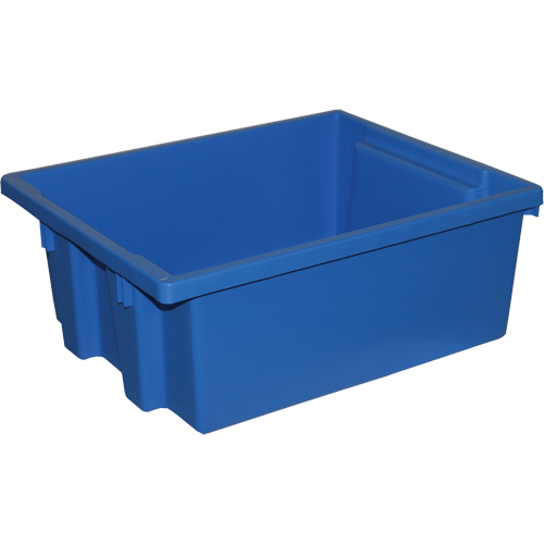 Stack-N-Nest&reg; Storage Bins, 6" x 15.25" x 12.25", Blue Equipex