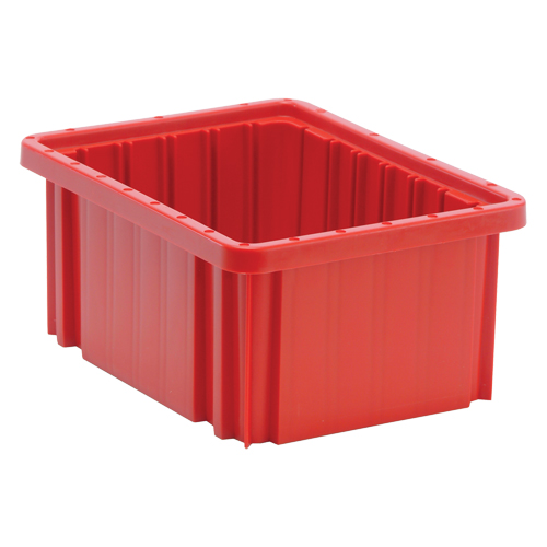 Contenants Divider Box, Plastique, 10,9" la x 8,3" p x 5" h, Rouge Equipex