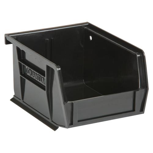 Bacs ultra empilable & suspendable, 4-1/8" la, 3" h x 5-3/8" p, Noir Equipex