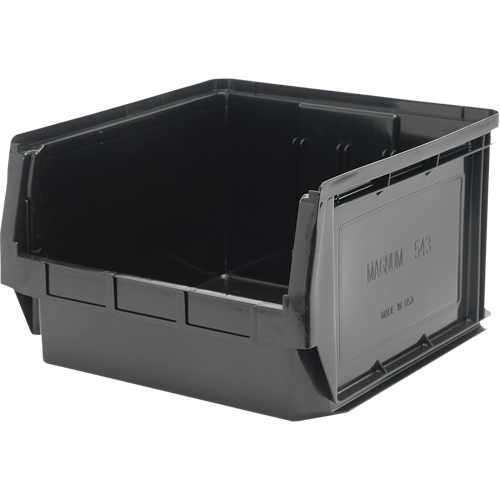 Stacking Container, 18.375" W x 18.375" D x 11.875" H, Black Equipex