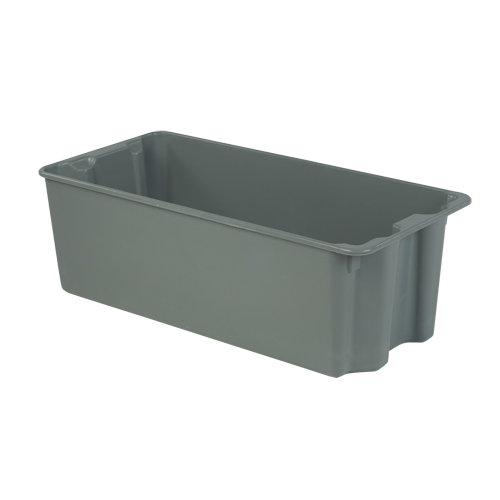 Stack-N-Nest&reg; Plexton Containers, 20.1" W x 42.5" D x 14.1" H, Grey Equipex
