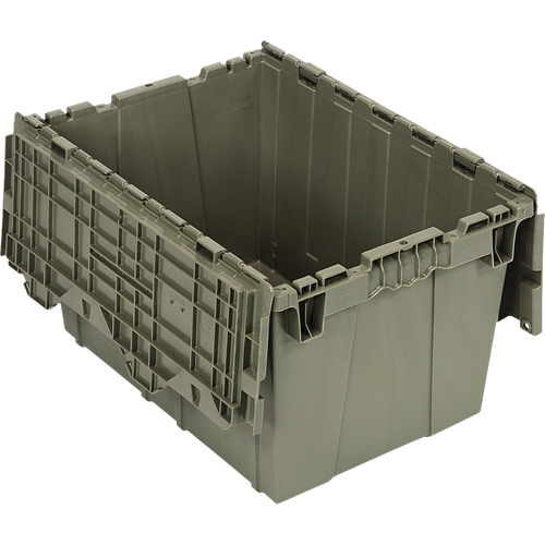 Conteneur &agrave; couvercle attach&eacute;, 12,75" x 19,25" x 15,25", Vert Equipex