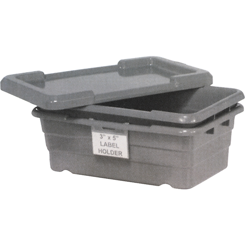 Bacs empilables en crois&eacute;, 16" la x  p x 8,5" h, Gris Equipex