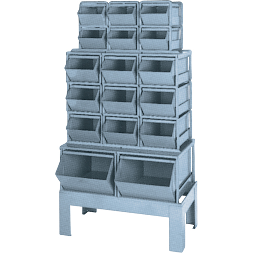 Pre-Engineered Bin Combination, 1000 lbs. Cap., 33-1/2" W x 19 1/2" D x 54-1/4" H, Blue Equipex
