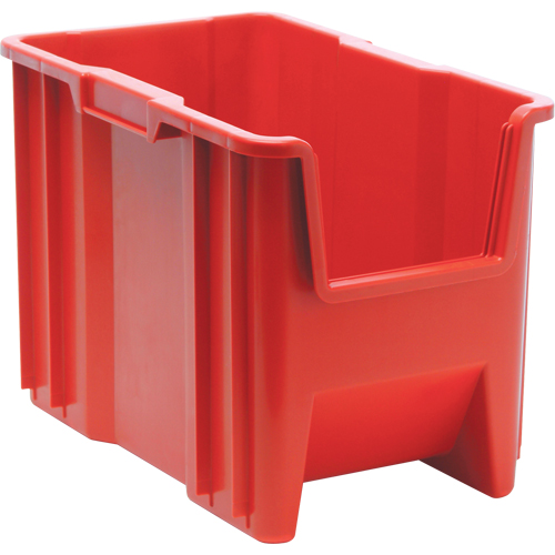 Contenants &agrave; empiler g&eacute;ants, 10,875" la x 17,5" p x 12,5" h, Rouge Equipex