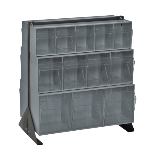 Tip-Out Bins Stand, 23-5/8" W x 16" D x 28" H, 24 Drawers Equipex