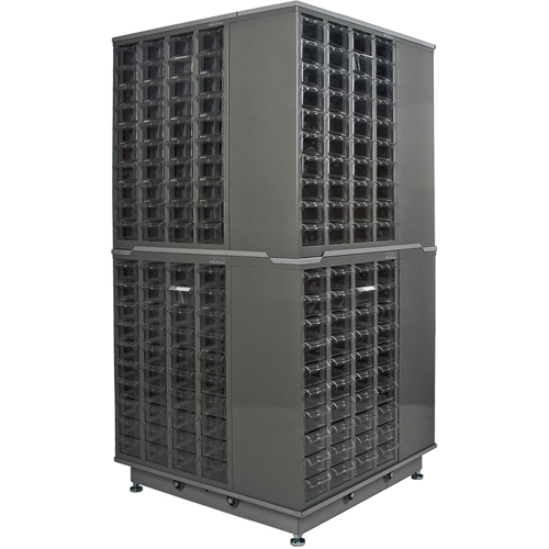 Casiers pour pi&egrave;ces KPC-600, Acier galvanis&eacute;, 40 tiroirs, 18-3/10" x 8-7/10" x 25-3/10", Gris Equipex