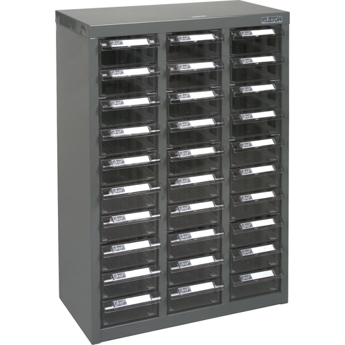 KPC-700 Parts Cabinet, Galvanized Steel, 30 Drawers, 17-1/2" x 8-7/10" x 25-3/10", Grey Equipex