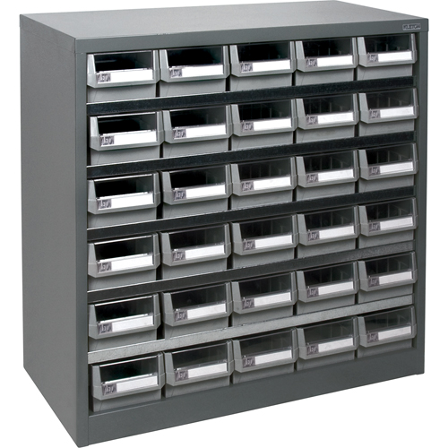 KPC-HD Heavy-Duty Parts Cabinet, Galvanized Steel, 30 Drawers, 34-3/5" x 15-7/10" x 34-3/5", Grey Equipex