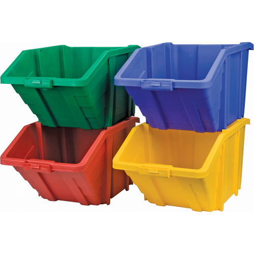 Jumbo Plastic Bin, 15-1/2" W x 13" H x 25" D, Green, 200 lbs. Capacity Equipex