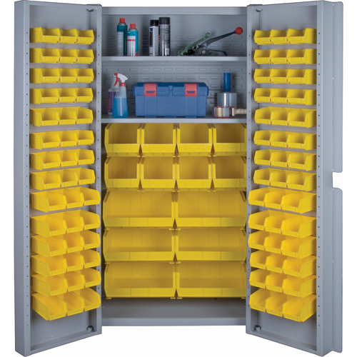 Deep Door Combination Cabinets, 38" W x 24" D x 72" H, Grey Equipex