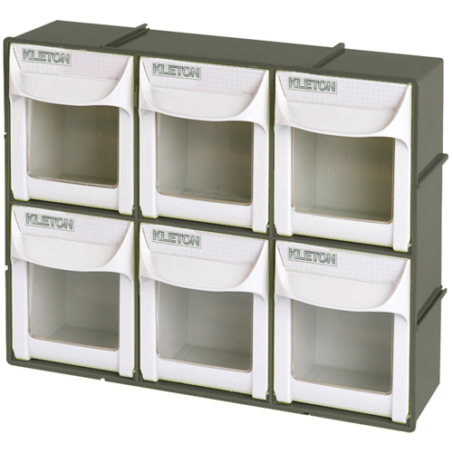 Bac basculant robuste, 11-3/4" la x 3-1/2" p x 9-3/4" h, 6 tiroirs Equipex